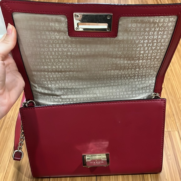Red Kate Spade cross body/long strap bag - Picture 6 of 8